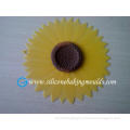 Sunflower Design Silicone Lid , Yellow Oem Silicone Cover Promotion Gift